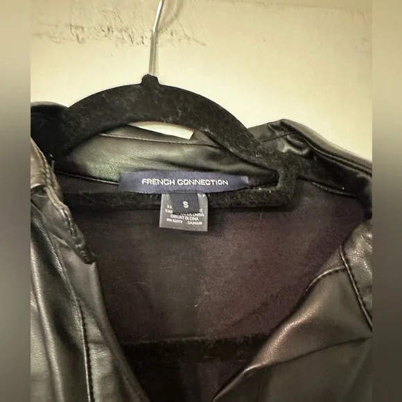 French Connection Faux Leather Long Sleeve Top - Picture 6 of 16